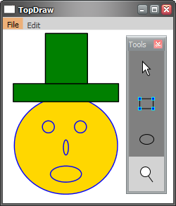 A shocked-looking face in a drawing program